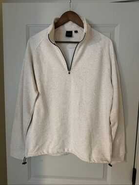 NWOT Dunning Golf Men's Half-Zip Pullover Sweater in Cream
